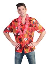 hawai-skjorte/-rod-str-48-50