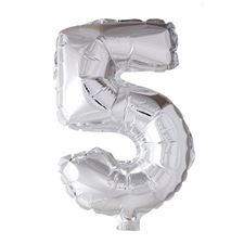 solvfarget-folieballong/-tallet-5-41cm