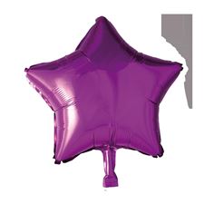 folieballong/-mork-rosa-stjerne-46cm