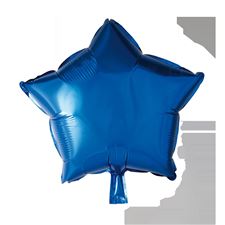 folieballong/-bla-stjerne-46cm
