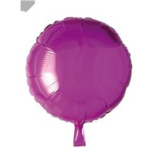 folieballong/-mork-rosa-rund-46cm