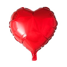 folieballong/-rodt-hjerte-46cm