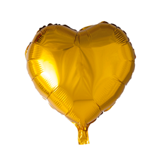 folieballong/-gull-hjerte-46cm