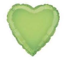 1--46-cm-heart-foil-balloon---lime-green