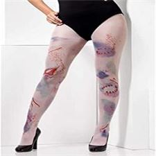 zombie-attack-opaque-tights-nude-with-wound--bite