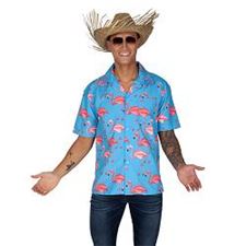 hawaii-skjorte-med-flamingoer/-str-l