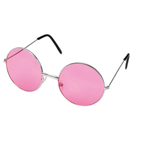 store runde hippie briller/ rosa