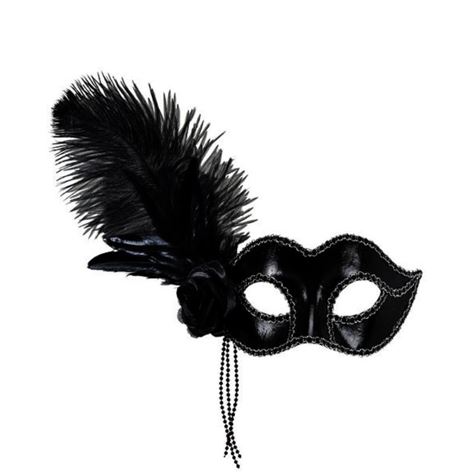 black shiny venice eyemask with rose/ beads  feat