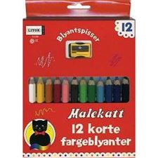 malekatt-korte-farge-blyanter-m/blyantspisser