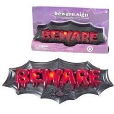 beware-skilt/-halloween