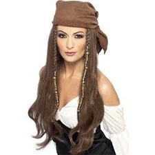 pirate-wig/-brown-with-bandana