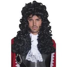 pirate-captain-wig/black/long/curly
