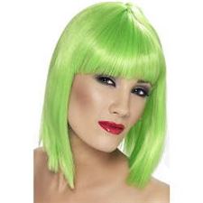 glam-short-blunt-wig-w/fringe/green