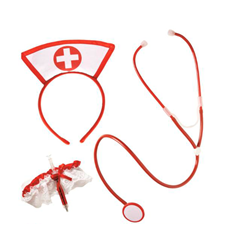 nurse-set-headpiece/-garter-with-syringe/-steth