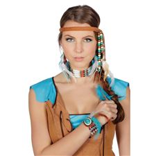 indianer-sett-m/hodeband/oreringer/hals-og-armband