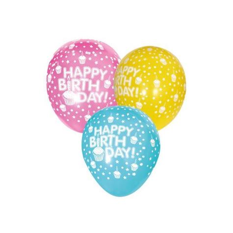 happy birthday ballonger 6stk