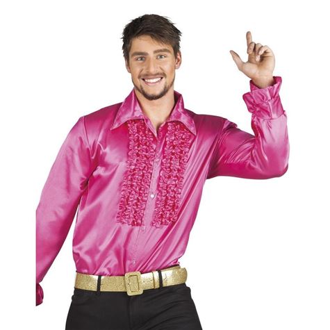 disco skjorte/ rosa strl 50 52 