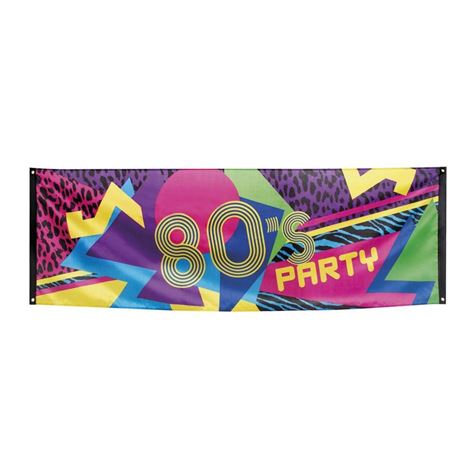 banner/ 80s party 74 x 220 cm