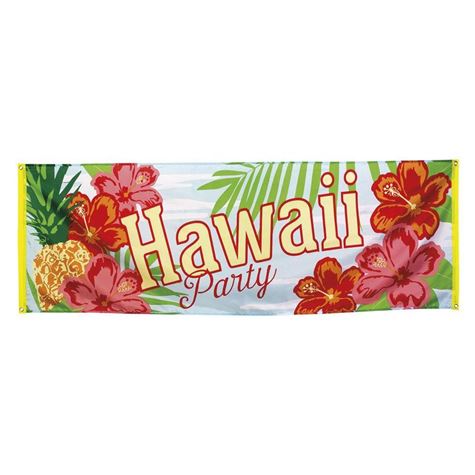 banner/ hawaii party 74 x 220 cm