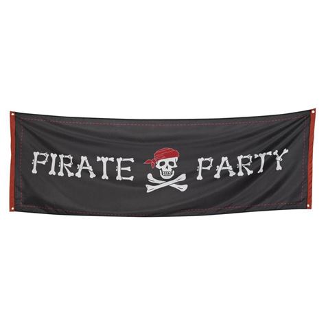 banner/ pirate party 220 x 74 cm