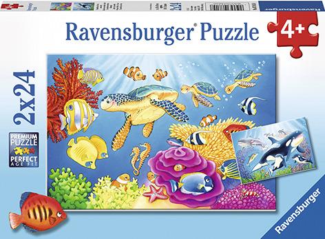 ravensburger puslespill/undervannsverden 2x24 4+