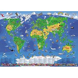verdenskart 135x95cm