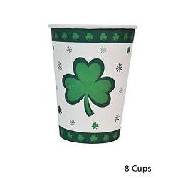 8 paper cups and plates st patricks day