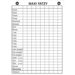 maxi yatzyblokk