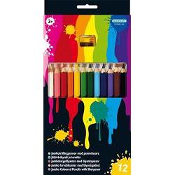 lange fargeblyanter med blyantspisser/