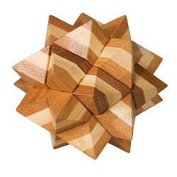 iq test  wooden star bamboo puzzle 