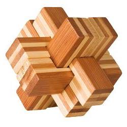 iq test bamboo puzzle/ block cross 