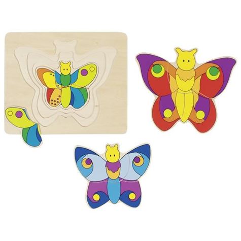 butterfly puzzle/ 18x15cm/ 4 lag/ 11pc