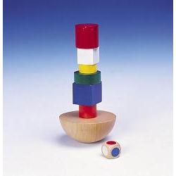 balancing tower in cotton bago= 6 cm/ wood/ semi b