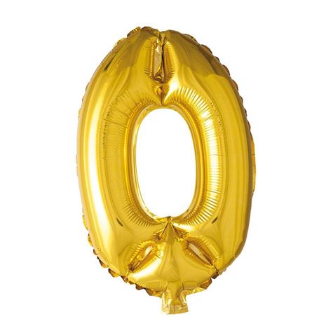 gullfarget folieballong/ tallet 0 41cm
