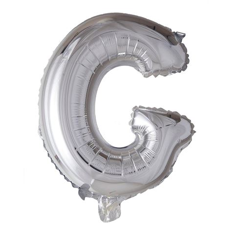 foil balloon letter g silver 41 cm 6