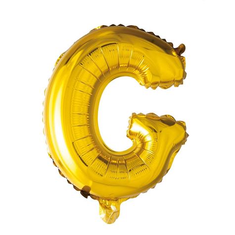 gullfarget folieballong/ bokstaven g 41cm