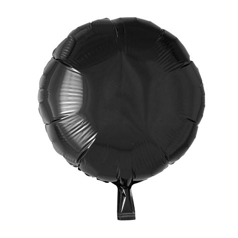 folieballong/ sort rund 46cm