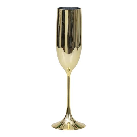 champagne glass gull   exclusive med stett