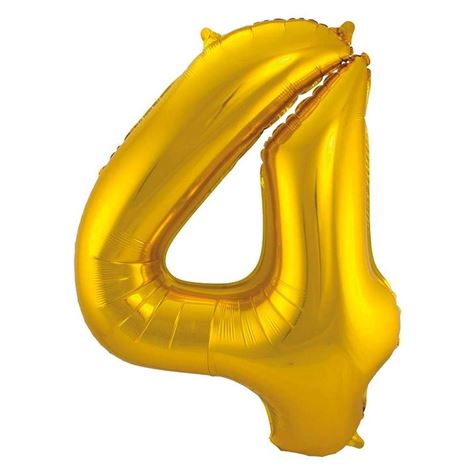 number balloon gold 4 34 5