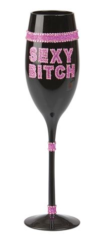 champagneglass strass sexy bitch