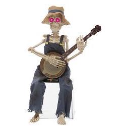 banjo spillende skjelett