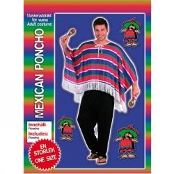 mexican poncho one size ungdom/voksen