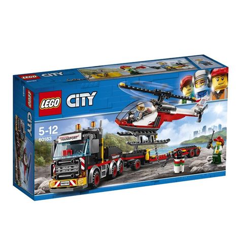 lego city trailer med helicopter