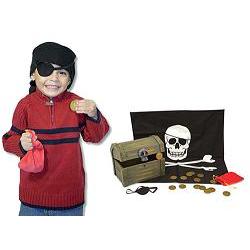 wooden pirate chest/ role play sets/ 6+