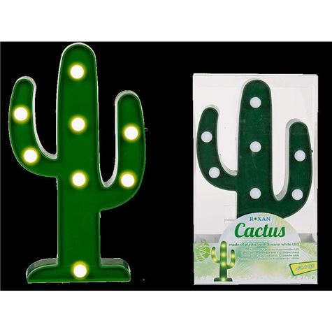 kaktus med led lys