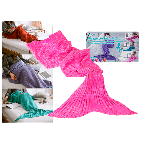 mermaid blanket/ barn/ass farger