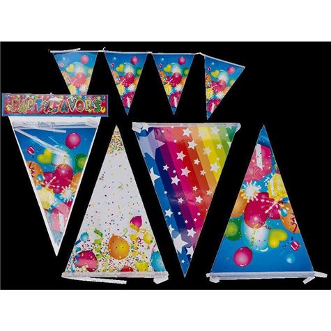 party flag banner/ l ca 4 m/ 3 ass/ polybag wit