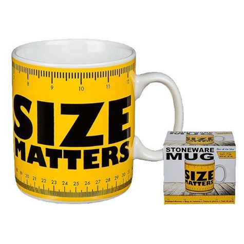 stoneware mug/ size matters/ ca 12/5 x 11 cm