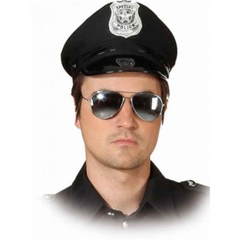 american police hat/black80polyester/20polychlor
