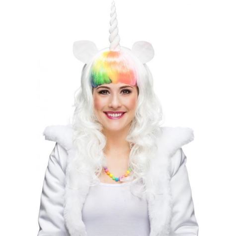 unicorn parykk/ hvit one size